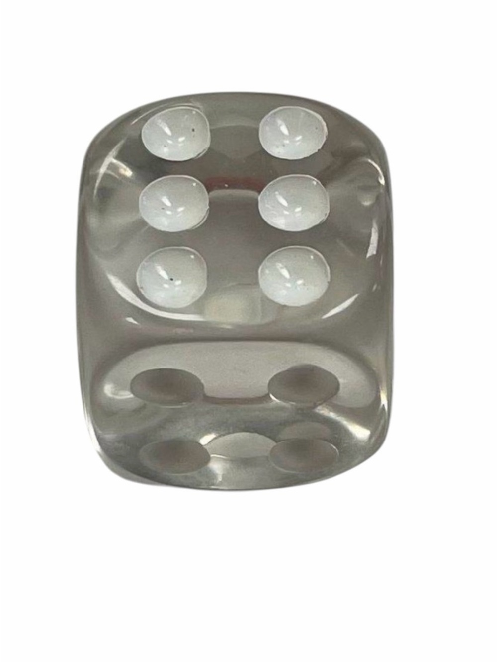 Transparent Single Dice Home Decor Clear Crystal Dice Design NWOT